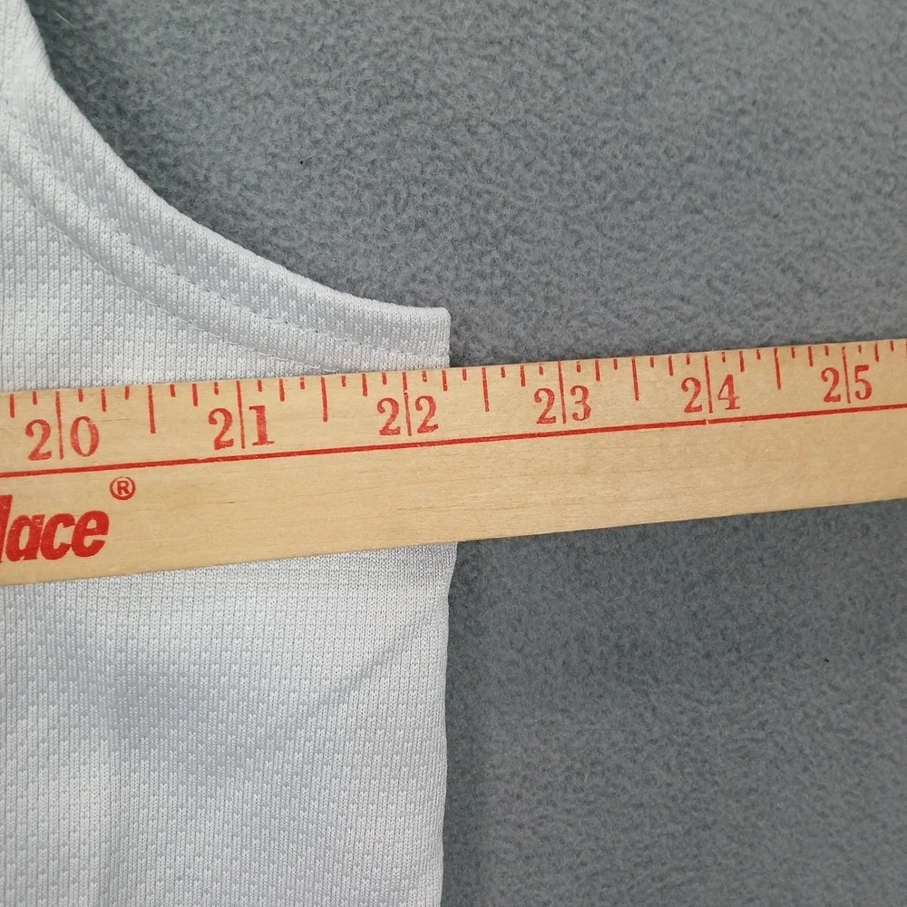 Nike Hoop Tech Dri Fit Basketball Jersey Mens XL Light Gray Swoosh Logo V‎ Neck